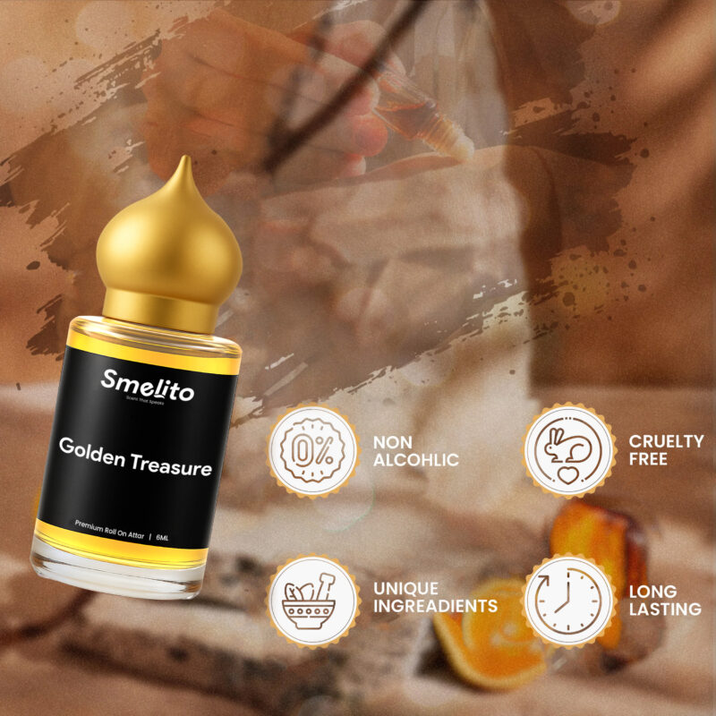 Golden Treasure Attar Perfect for Gifting by Smelito Golden Treasure Attar Perfect for Gifting by Smelito