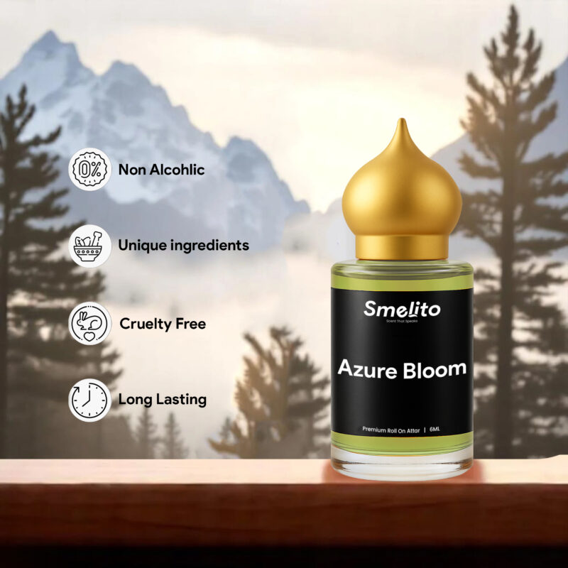 Lifestyle Image of Azure Bloom Attar Floral Perfume