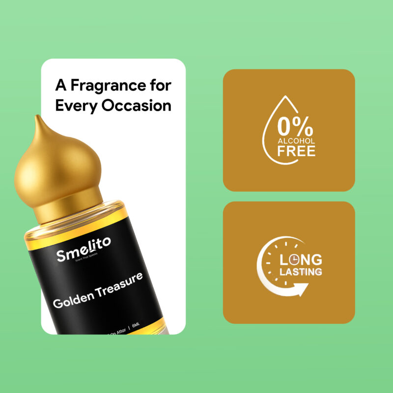 Lifestyle Image of Golden Treasure Attar Oriental Fragrance Lifestyle Image of Golden Treasure Attar Oriental Fragrance