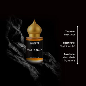 Fragrance pyramid for Misk-E-Noor showing notes Fragrance pyramid for Misk-E-Noor showing notes