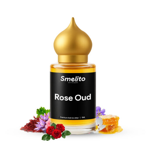 Smelito Rose Oud attar premium roll on 6ml