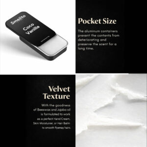 Pocket size Smelito Coco Vanilla solid perfume travel friendly Pocket size Smelito Coco Vanilla solid perfume travel friendly