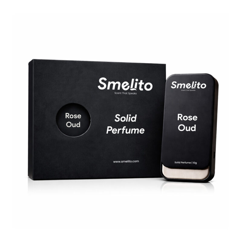 Smelito Rose Oud solid perfume with box luxury rose oud fragrance