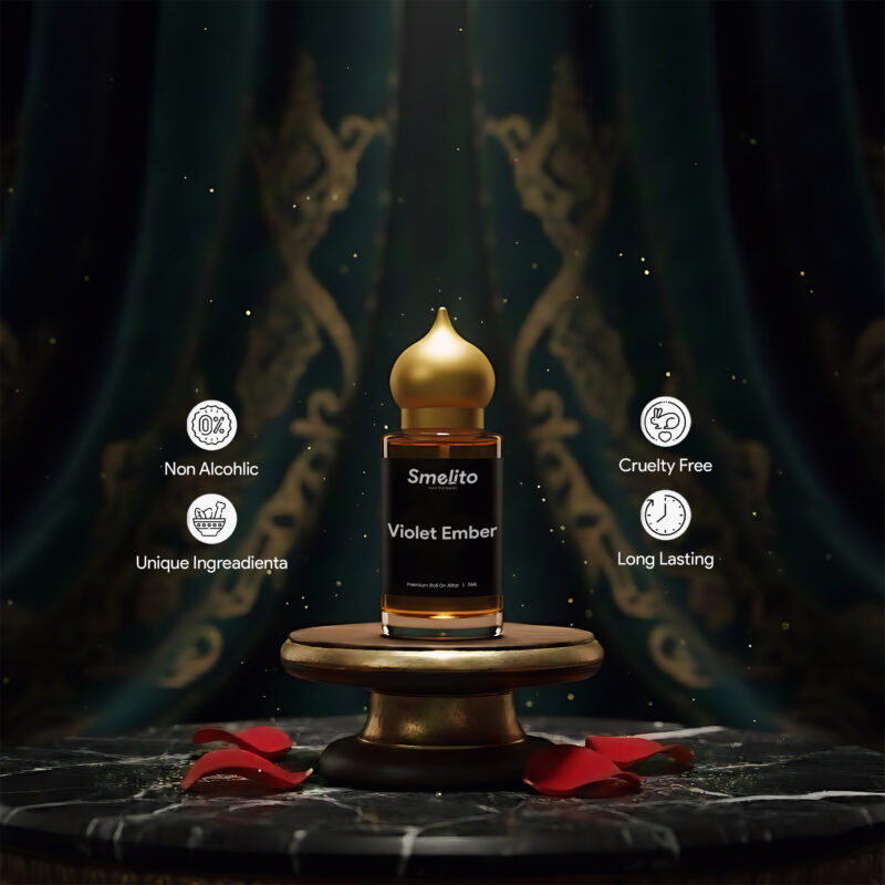 Smelito Violet Ember non alcoholic cruelty free long lasting attar Smelito Violet Ember non alcoholic cruelty free long lasting attar