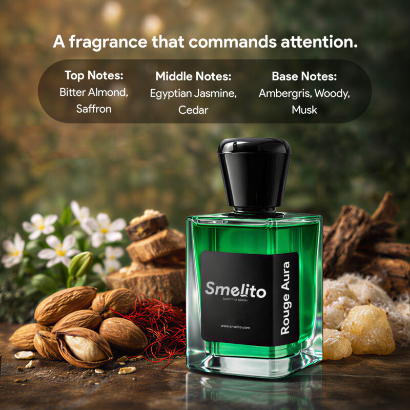 Rouge Aura Perfume fragrance notes bitter almond jasmine amber musk Rouge Aura Perfume fragrance notes bitter almond jasmine amber musk