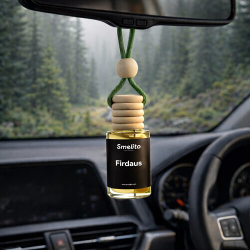 Smelito Firdaus Car Perfume 6 ML hanging bottle front view